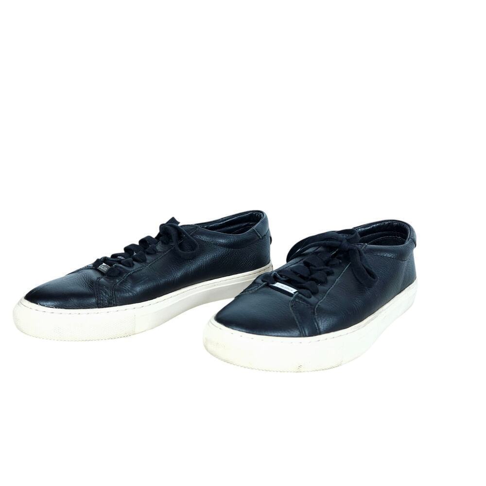J/Slides Lacee Sneakers 8.5 Black Leather Lace Up Platform Sole Everyday Shoes